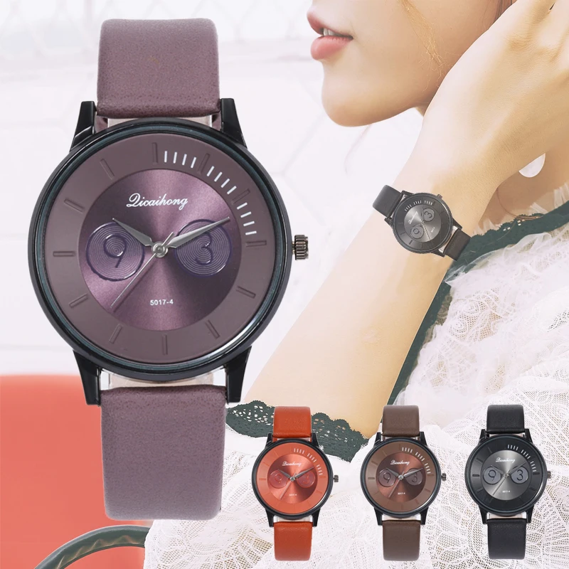 

Watch for Women 2019 Fashion Creative Simple Leather Strap Wrist Watch Ladies Analog Dial Quartz Watch Gifts Relojes Para Mujer