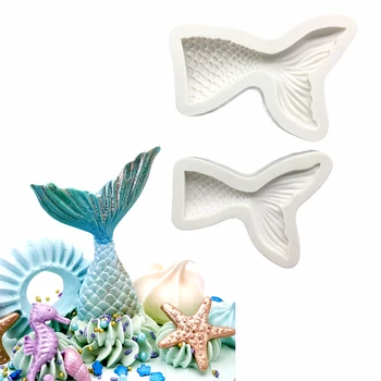

Mermaid Tail 100% Platinum Silicone Sugarcraft Mould, Fondant Cake Decorating Tools Bakeware
