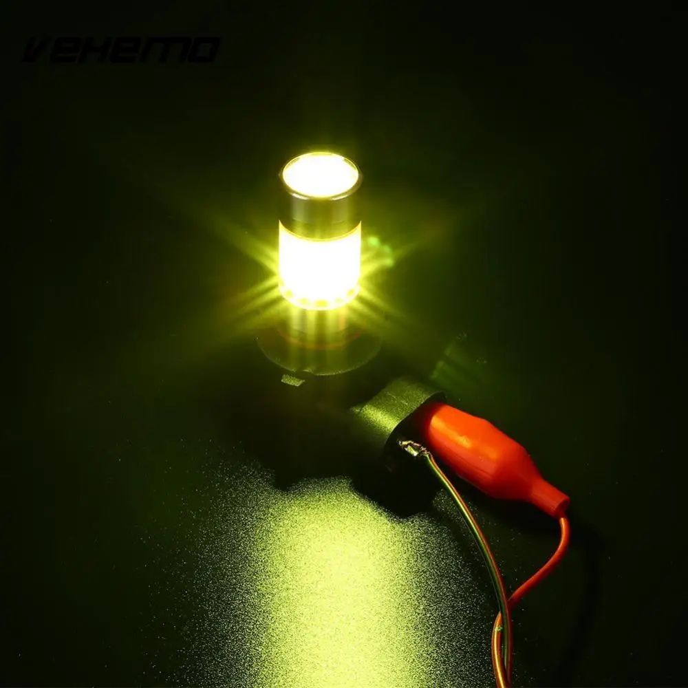 

Vehemo 2Pcs Auto Car Vehicle 9006 HB4 LED 4300K Yellow Fog Driving DRL Light Lamp Bulbs