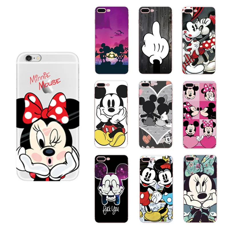 Soft TPU Silicone case For iphone 6s case For iphone 6 6 S 7 8 Plus X 10 XS Max XR 5S SE 5 Case Cover Mickey Pattern Phone Cases