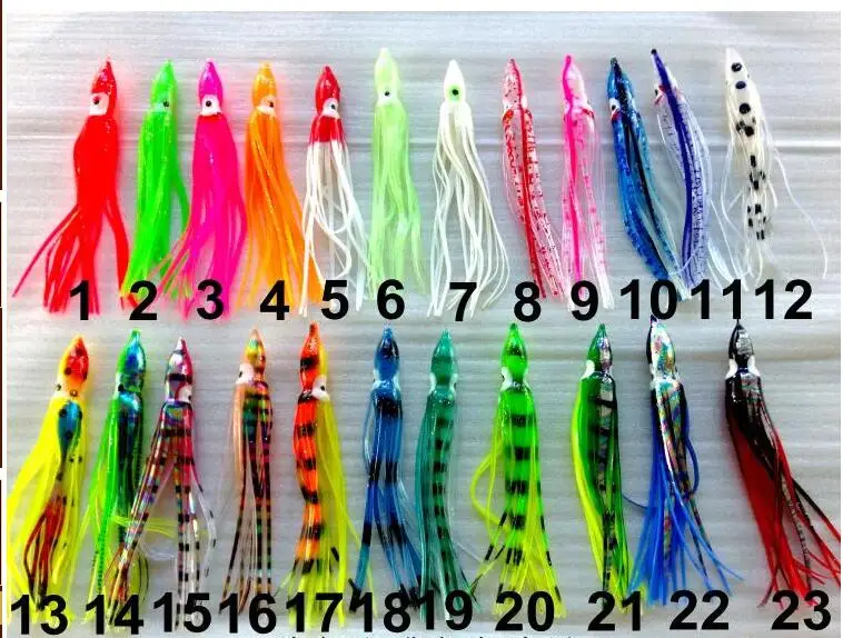 20 NEW Soft Trolling Big Game Lure Bait Skirt 9/"