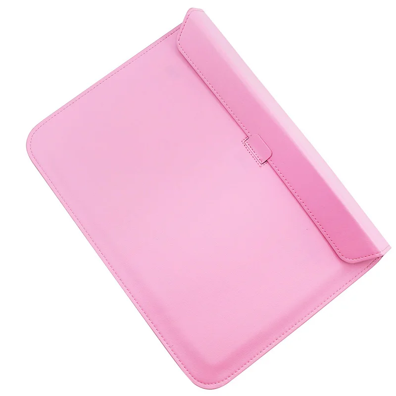 Universal Laptop Sleeve Bag Case For Macbook Air Pro 11 13 15 inch PU Leather Notebook Folio Case Cover Pouch Stand Holder (12)
