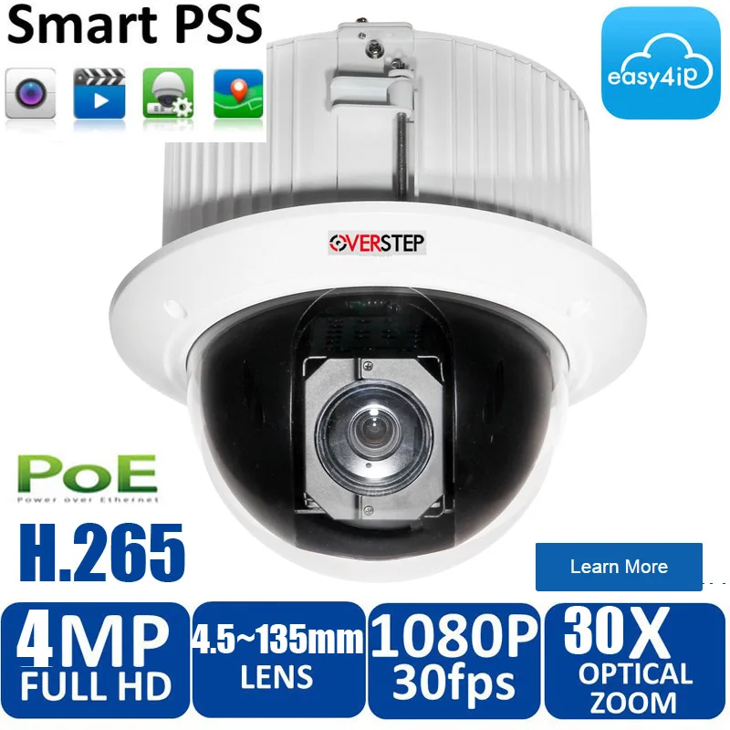 

Express Shipping DH SD52C430U-HNI 4MP 30x PTZ Network Camera Support PoE+ IK10 With Logo Security IP Camera SD52C430U-HNI
