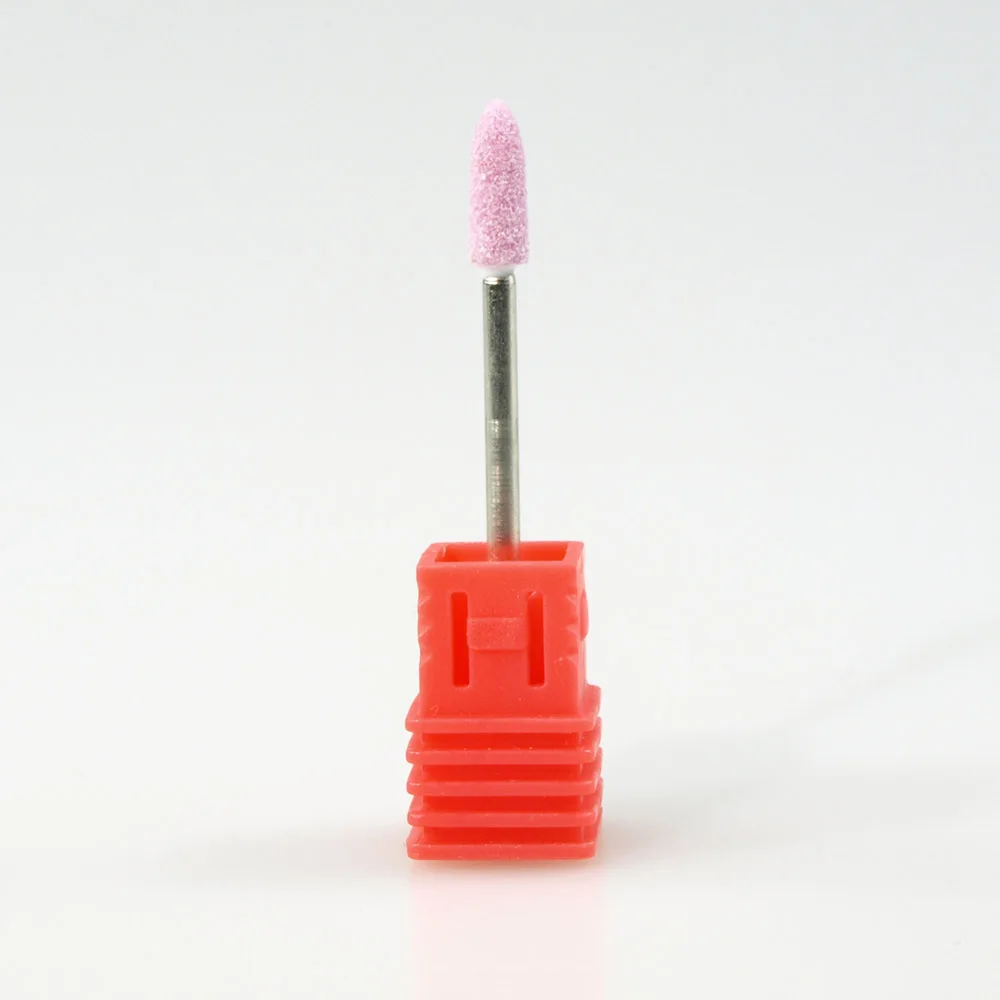 KIMAXCOLA 1 шт. 3/3" розовый керамический камень Burr сверло-резак для ногтей для профессионального маникюра электрические сверла аксессуары для ногтей