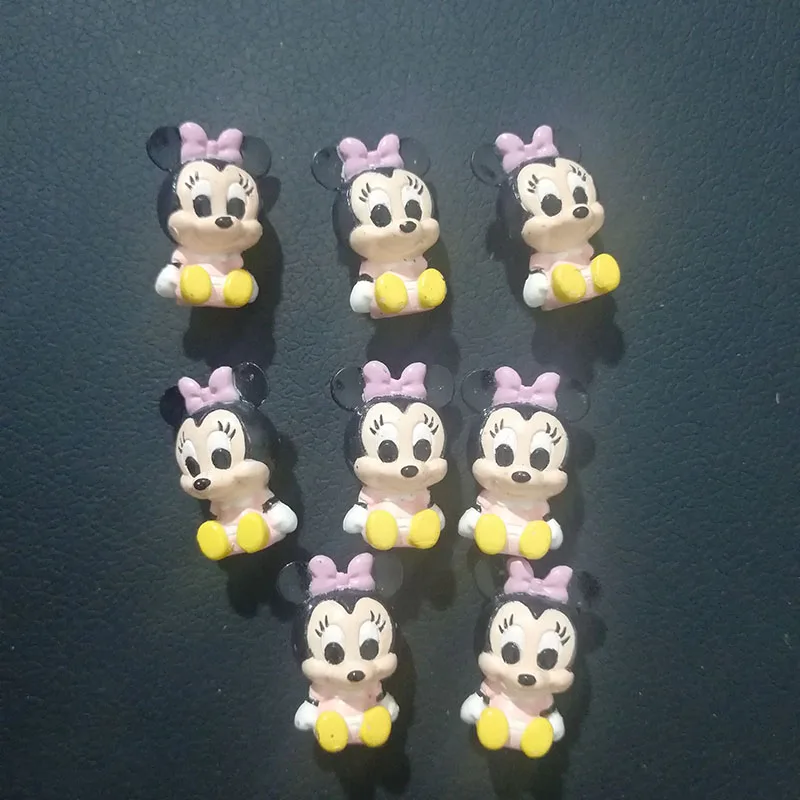 

20pcs Cute Pink Red Minnie Mouse Small Figures Minnie Mouse PVC Mini Action Figure Toys Model Doll Cake Decors DIY Materials