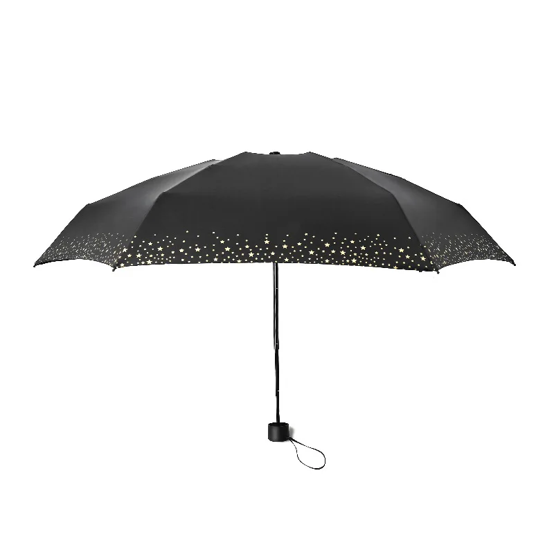 YADA Fashion Mini Fold Star Umbrella For Women Men Pocket Umbrella Rainy UV Small Waterproof Star Sky Umbrellas Parasol YD174