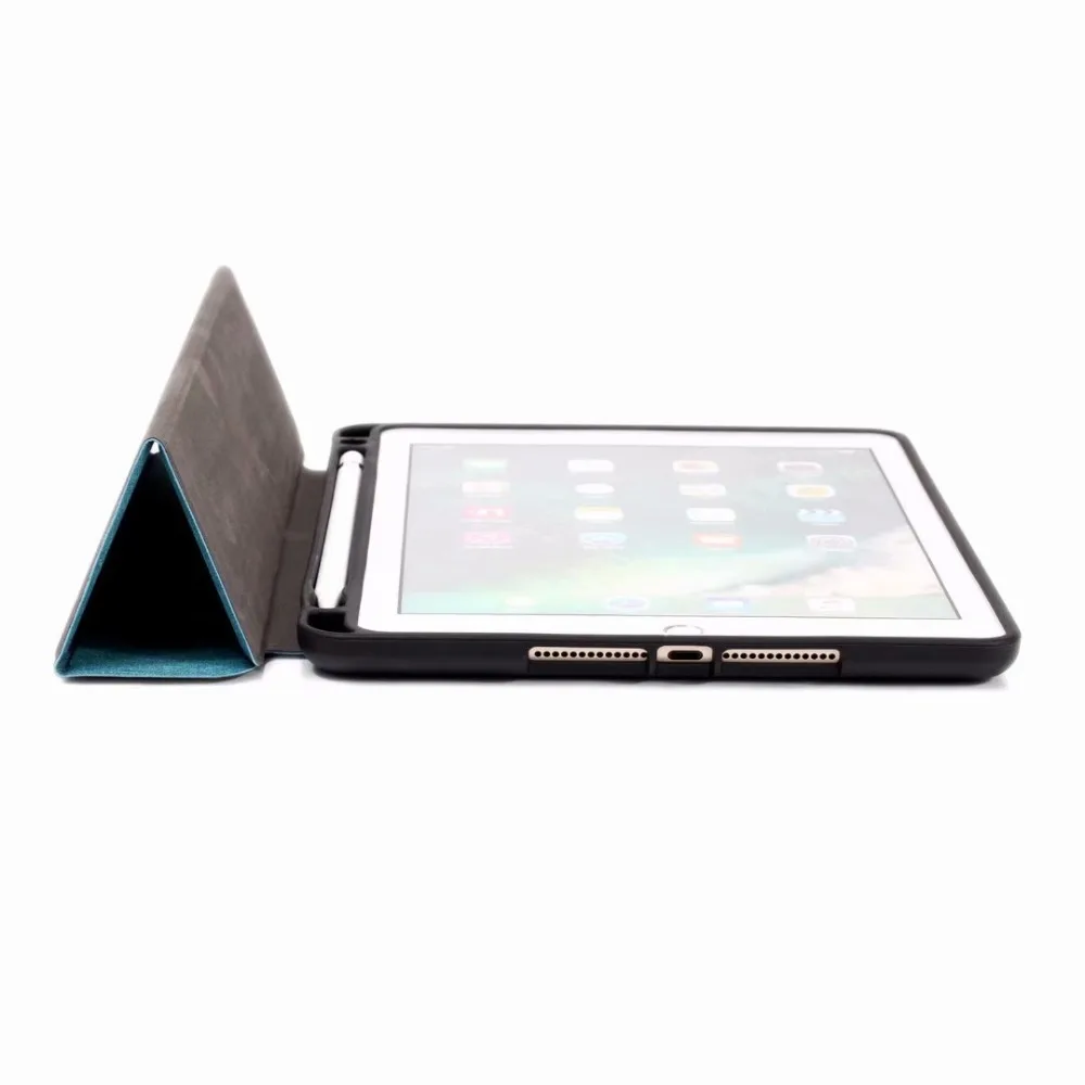 For ipad 5/6 Air 1/2 Smart Case for iPad 9.7 New Tablet Magnetic Folding PU Leather Funda Cover With Pencil Holder