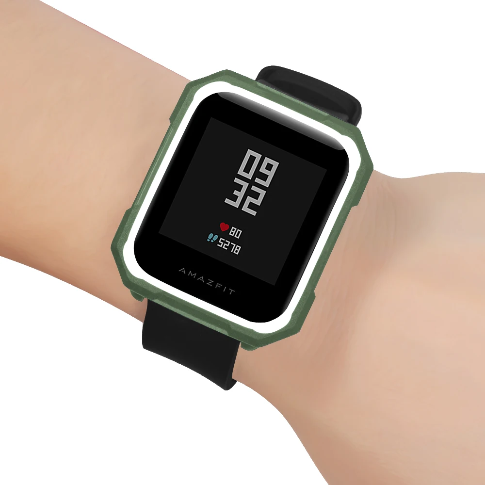 Мягкий защитный силиконовый чехол для Xiaomi Huami Amazfit Bip Youth Watch, Двухцветный силиконовый чехол