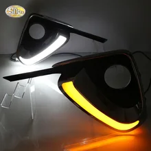 Sncn LED Габаритные огни для Toyota Fortuner 2015 2016 2017 DRL Туман крышку лампы с желтым поворота сигнала Функция