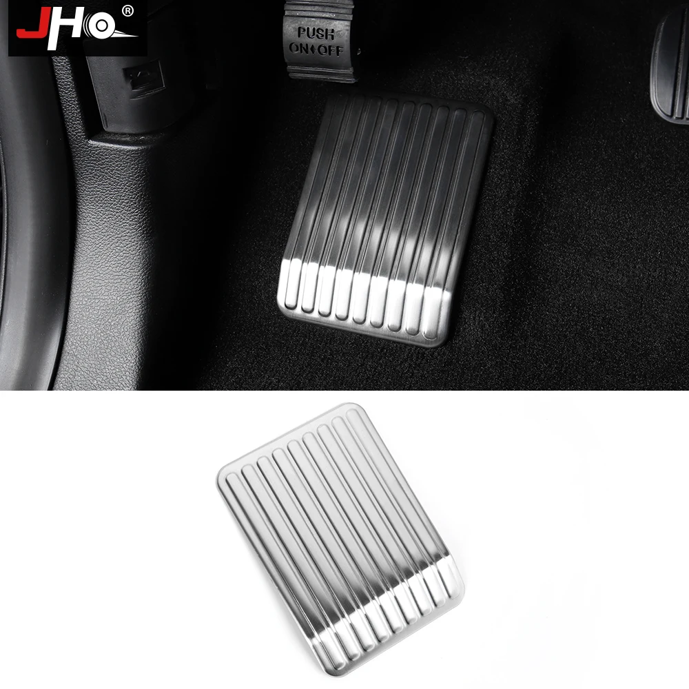 

JHO Stainless Steel Left Foot Rest Pedal Pad Cover Trim For Ford F150 Raptor 2015-2018 2016 2017 Pickup Truck Stylin Accessories
