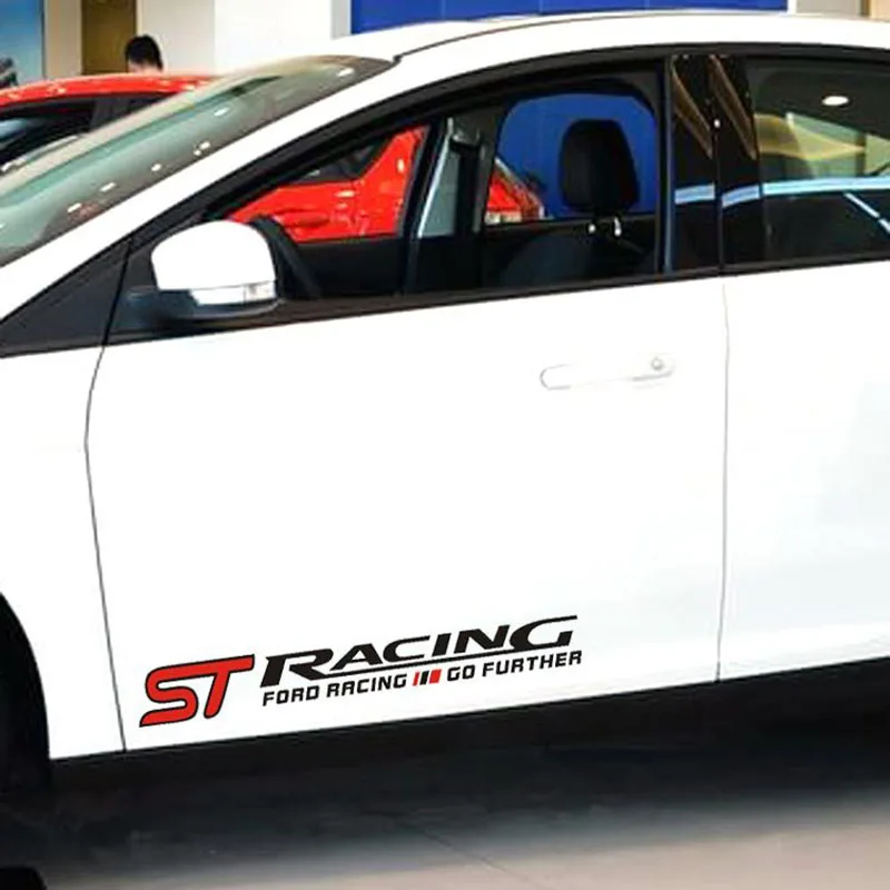 1 пара виниловых наклеек ST RACING Car Styling линия талии дверь рестайлинг автомобиля 50*8
