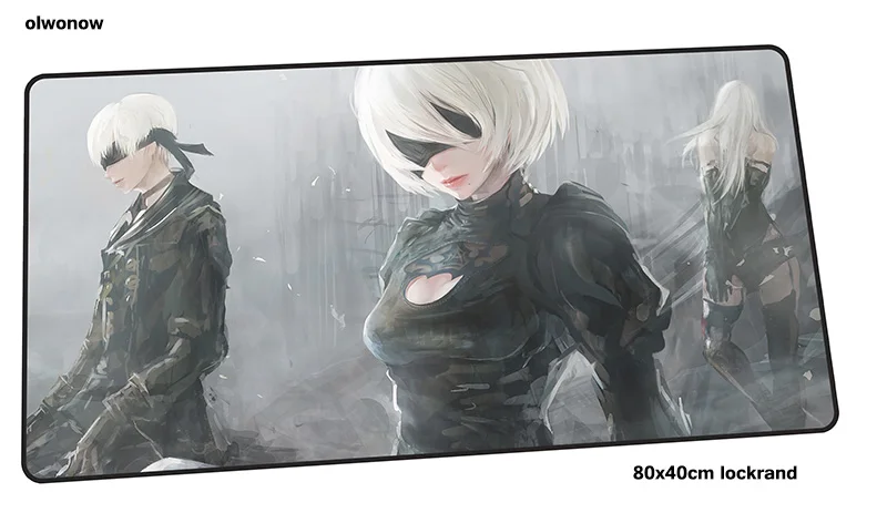 Nier automata коврик для мыши 800x400x3 мм подставка для запястья игровой коврик для мыши геймер коврик аниме компьютерный стол padmouse клавиатура большие игровые коврики - Цвет: Size 800x400x3mm