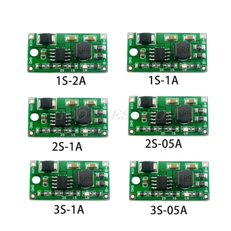 

DC 5-23V 4.2V/8.4V/12.6V Lithim-ion Battery Charger Multi-Cell Synchronous Buck For 3.7V/7.4V/11.1V 18650 Lithium Cell