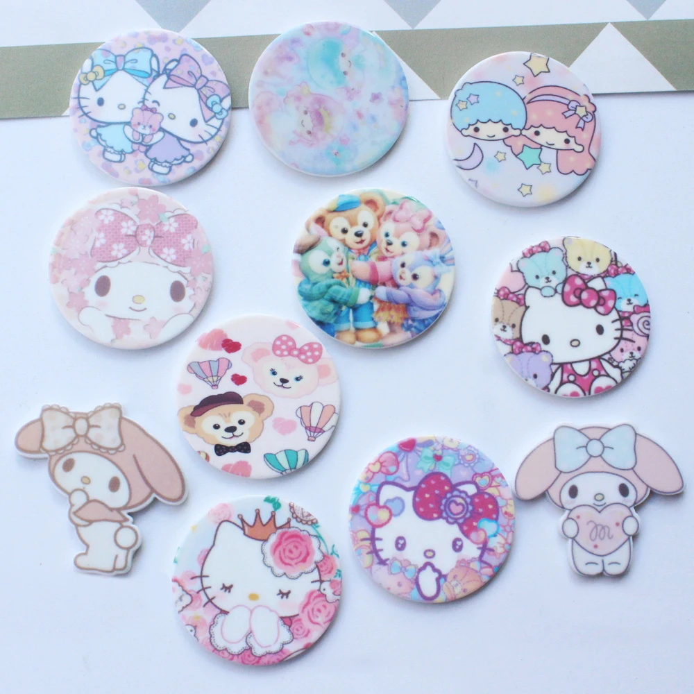 

50pcs 30MM Kawaii Japan Cartoon Character Flatback Resin Cute Rabbit Cat Bear Planar Resin Cabochon DIY Craft Embellishments