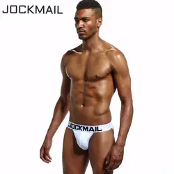 JOCKMAIL бренд мужское бикини нижнее белье хлопок классический основы сексуальные мужские плавки U выпуклая calzoncillos hombre cueca геев трусы