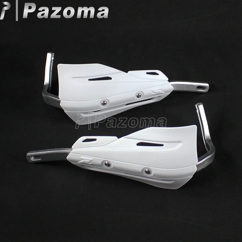 Белые мотоциклетные щитки для рук протектор дефлектор Броня рукавицы для Honda Yamaha KTM XR CRF WR DRZ 28 мм щетка бар жир бар