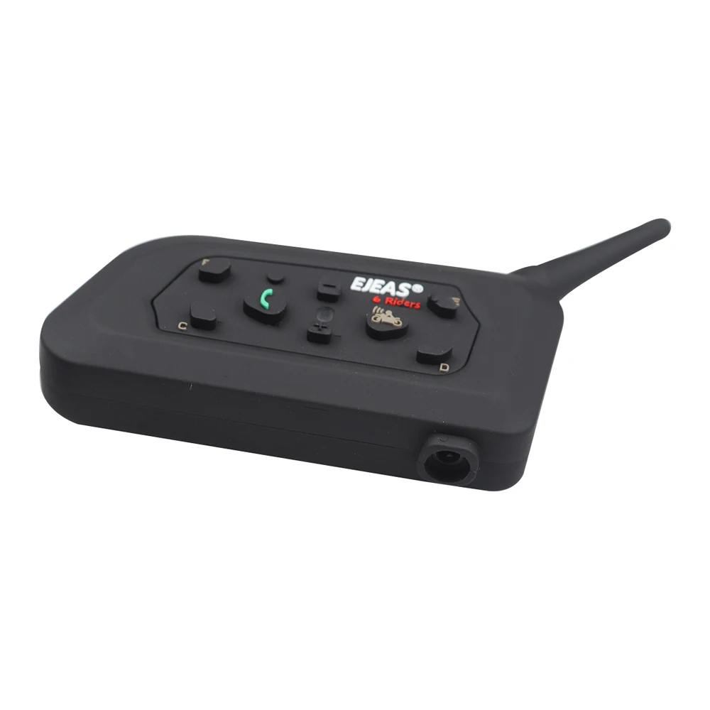 

2pcs EJEAS V6 PRO Bluetooth Motorcycle Intercom Helmet Headset 6 Riders 1200m Communicator Interphone + Metal Splint