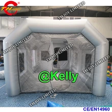 Двери надувная аэрозольная камера шатер под заказ автомобильная краска надувная палатка автомобиль(26x13x10Ft) портативный бокс для покраски автомобилей