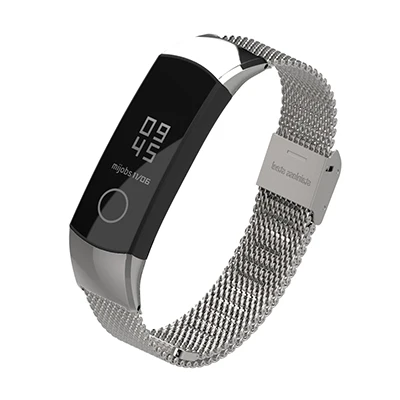 Mi jobs металлический алюминиевый ремешок для huawei Honor Band 5 Xiaomi mi band 4 умный Браслет сменный ремешок аксессуары - Цвет: Sliver