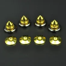 4 paires Or Haut-Parleur Pointes Subwoofer Spikes Isolement CD Amplificateur Platine Pad Stand Pieds