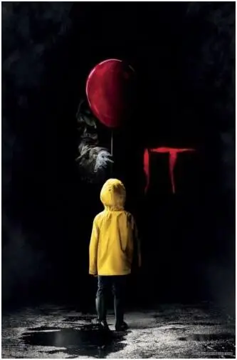 Это фильм-тизер PENNYWISE клоун король шелк постер декоративная стена краски 24x36
