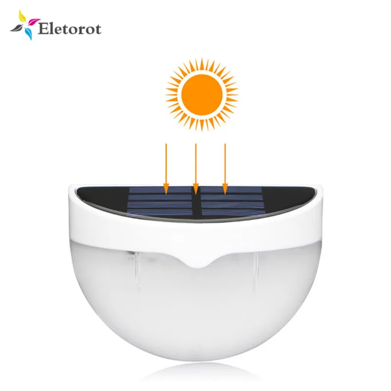 

6 LED Solar Panel Lamp Sensor Light Rechargeable Waterproof Solar Light Outdoor Security Garden Yard Fence Light Warm White