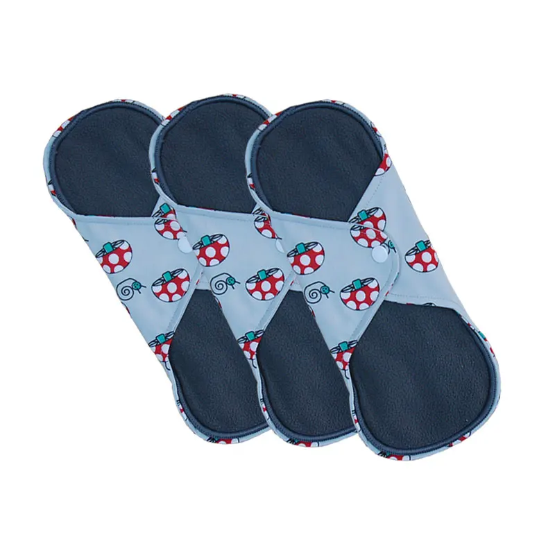 

3 PCS Waterproof Double Wings Women Menstrual Pads Sanitary Napkins Super Absorbency Lady Washable reusable Sanitary Pads