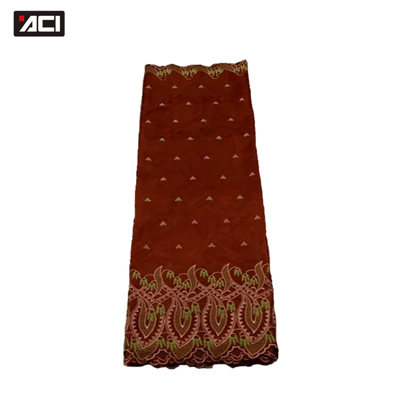 

ACI Hot Sale African Fabric Baizn Lace For Women 5 Yards Guinea Brocade Damask Jacquard Fabric Nigeria Embroidered Lace Fabric