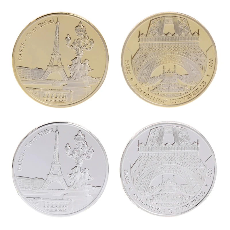 Paris Tower Building Collection Arts Gifts Bitcoin Alloy Commemorative Coin 