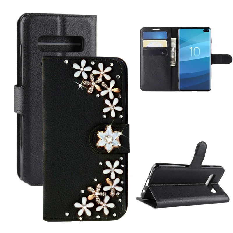 

For Samsung Galaxy S10 5G S10e S8 S9 Plus Bling Leather Flip Case for samsung M30 M20 M10 A70 A50 A40 A30 A20 A10 Wallet Bag