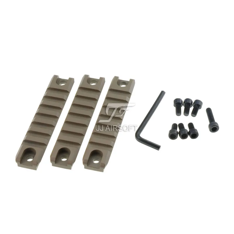 

JJ Airsoft G36C CNC Machined Picatinny Rail Set (3PCS) (Tan) G36 Rail System
