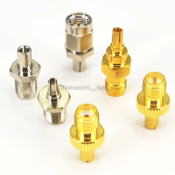 

10 Pieces CRC9/TS9- SMA RF Adapter Kit SMA to CRC9/TS9 6 Type Straight Nickel & Gold Plated CRC9/TS9 to SMA Male/Female