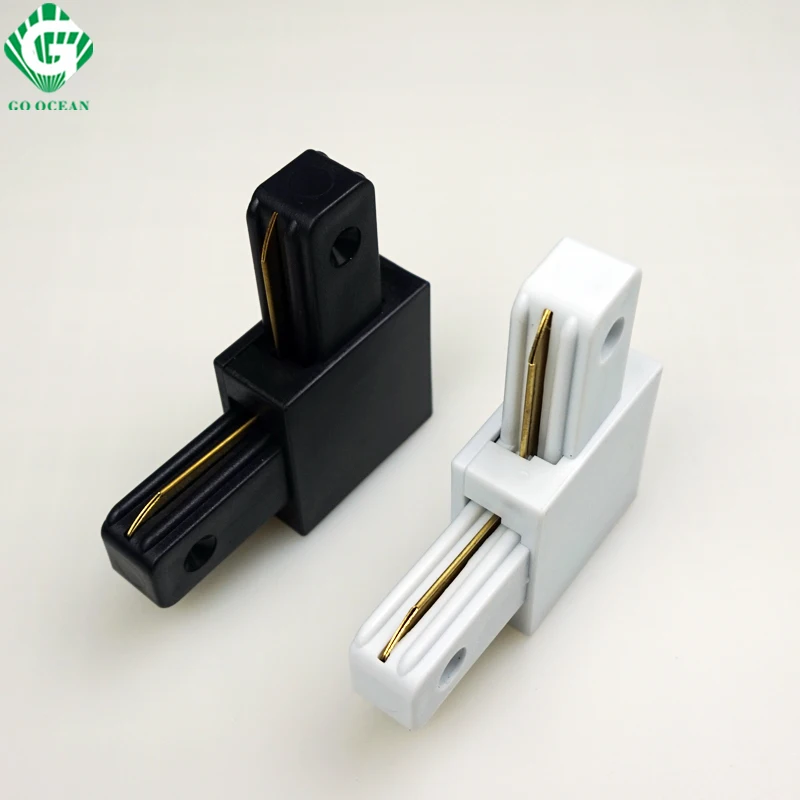 GO OCEAN Track lighting rail connector Aluminum Fitting System Fixture Corner connectors Track Rail L Connector (2)