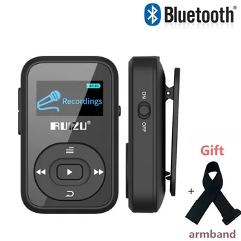 

RUIZU X26 Mini Sport Clip Bluetooth MP3 music player with Voice Recorder FM Radio Supprot SD Card 8GB ruizx02 ruizux06 mp3