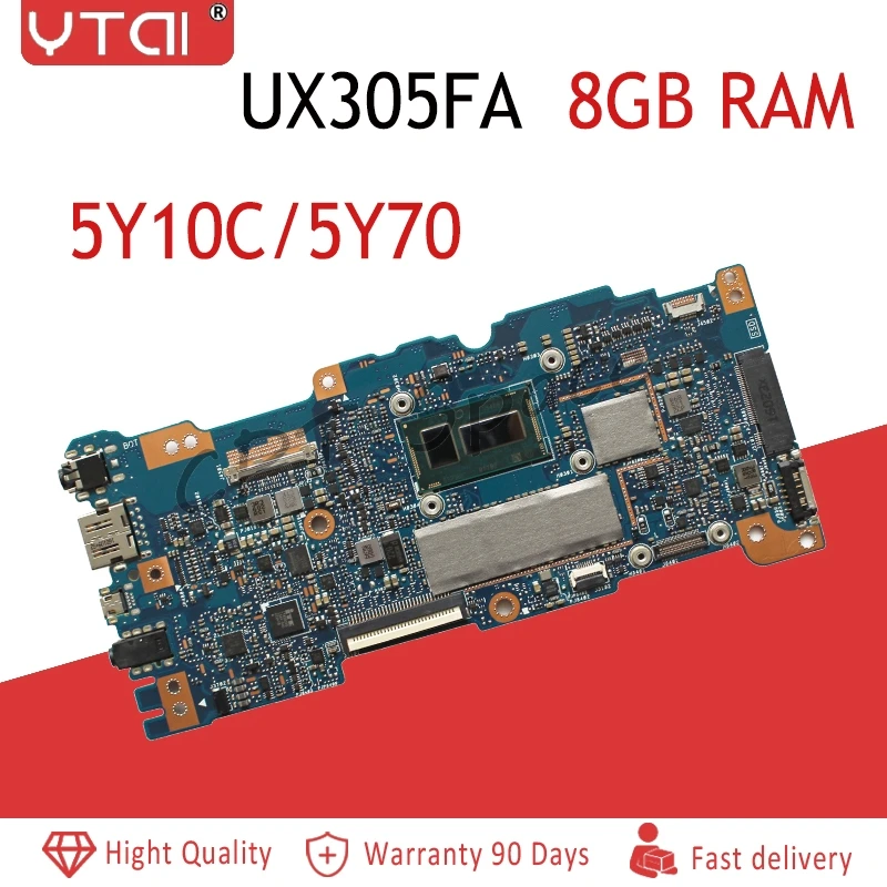 

UX305FA Motherboatd 8GB RAM For ASUS UX305 UX305F UX305FA U305F laptop motherboard 5Y10C/5Y70 100% tested