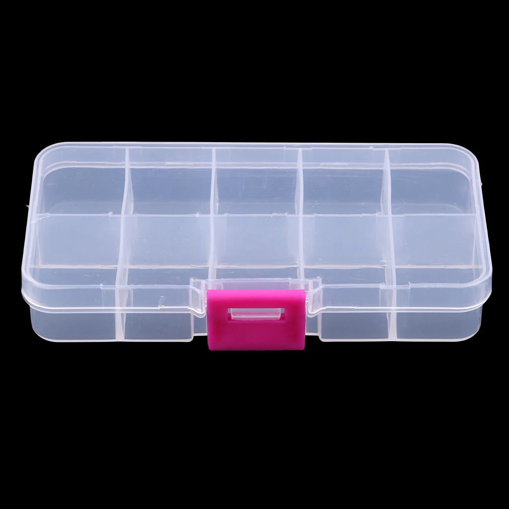 1Pc  Transparent Sewing Storage Box Sewing Machine Bobbin Organizer with 10 Compartments