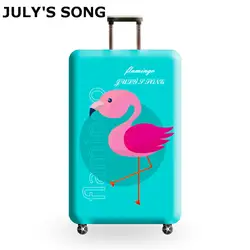 JULY'S SONG Flamingo эластичные багажные Защитные чехлы для 18-32 дюймов чемодан толстый Пыльник розовый чехол дорожная сумка чехол