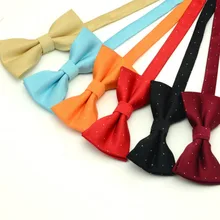 В Горошек Бабочки в горошек мужской женский смокинг общие вечерние галстуки Бабочка Жаккард галстук-бабочка 19 цветов, 500 шт