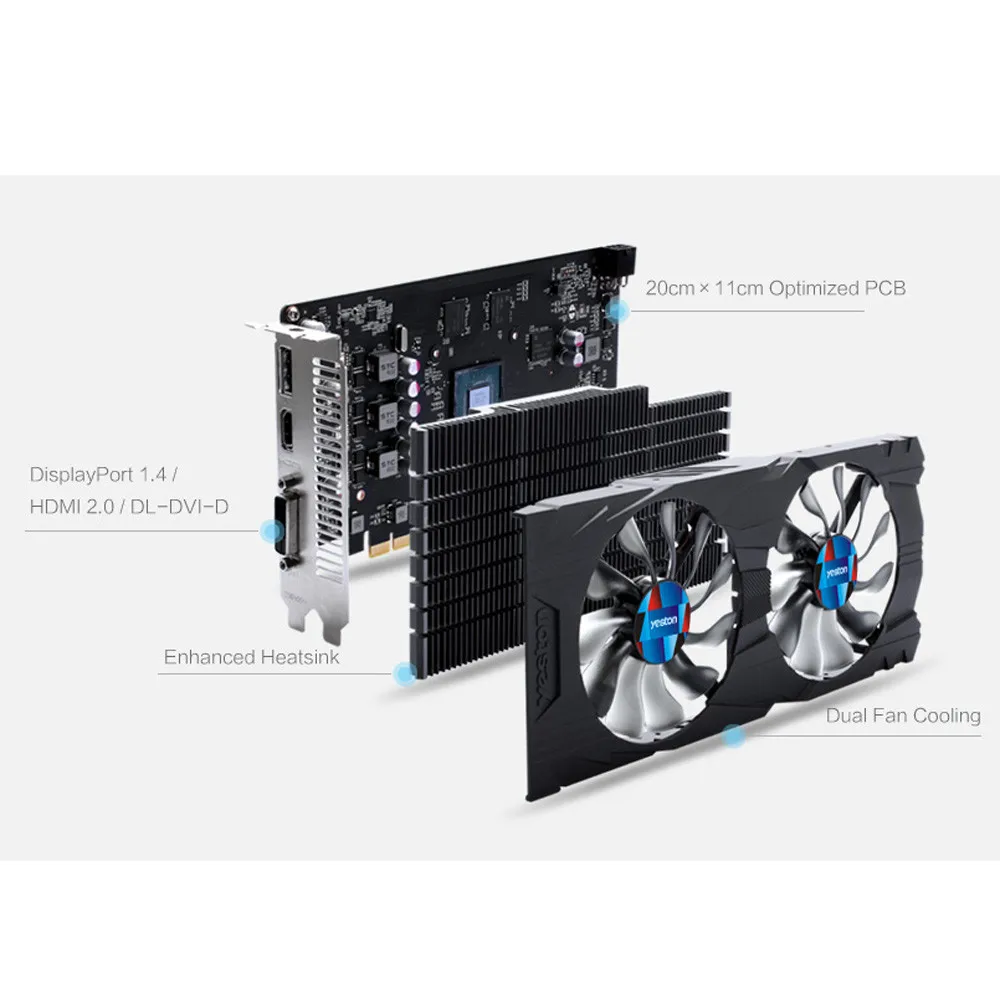 Игровой Компьютер GeForce GTX 1050Ti GPU 4 ГБ GDDR5 128 бит PCI E X16 3 0 TI 2019 игровой плеер горячая