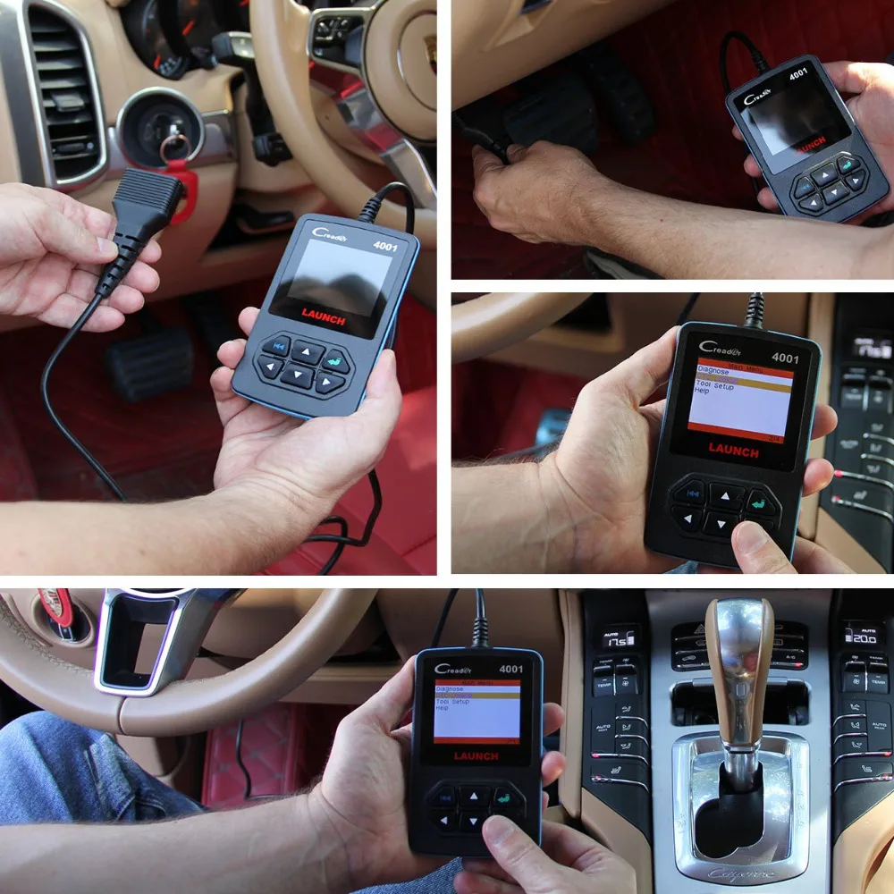 Launch DIY Creader 4001 OBDII/EOBD автоматический диагностический инструмент сканирования читальный инструмент кодов Многоязычная Поддержка и бесплатное обновление