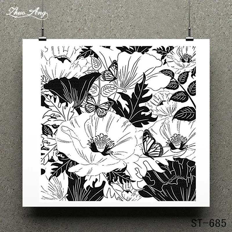 

Flowers Transparent Clear Stamp for Scrapbooking Rubber Stamp Seal Paper Craft Clear Stamps for Card Making 685