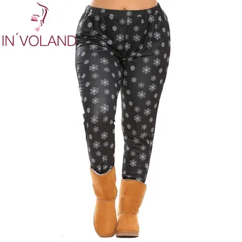

IN'VOLAND Big Size XL-5XL Women Legging Trousers Oversized Elastic High Waist Print Stretch Female Casual Pant Plus Size