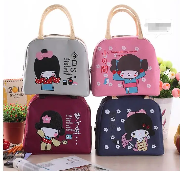 New Cute Girl Lunch Bag Large Package Thicker Thermal Insulation Bag