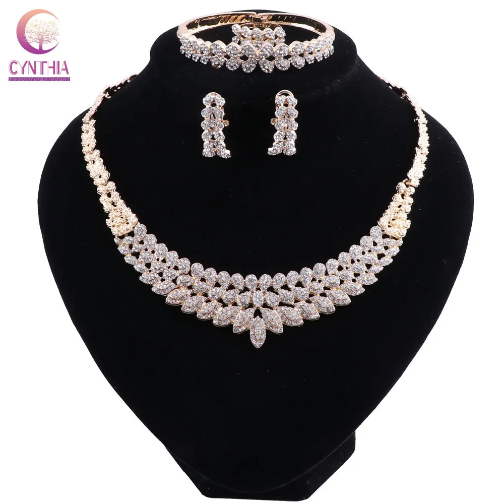 crystal wedding jewelry sets for brides