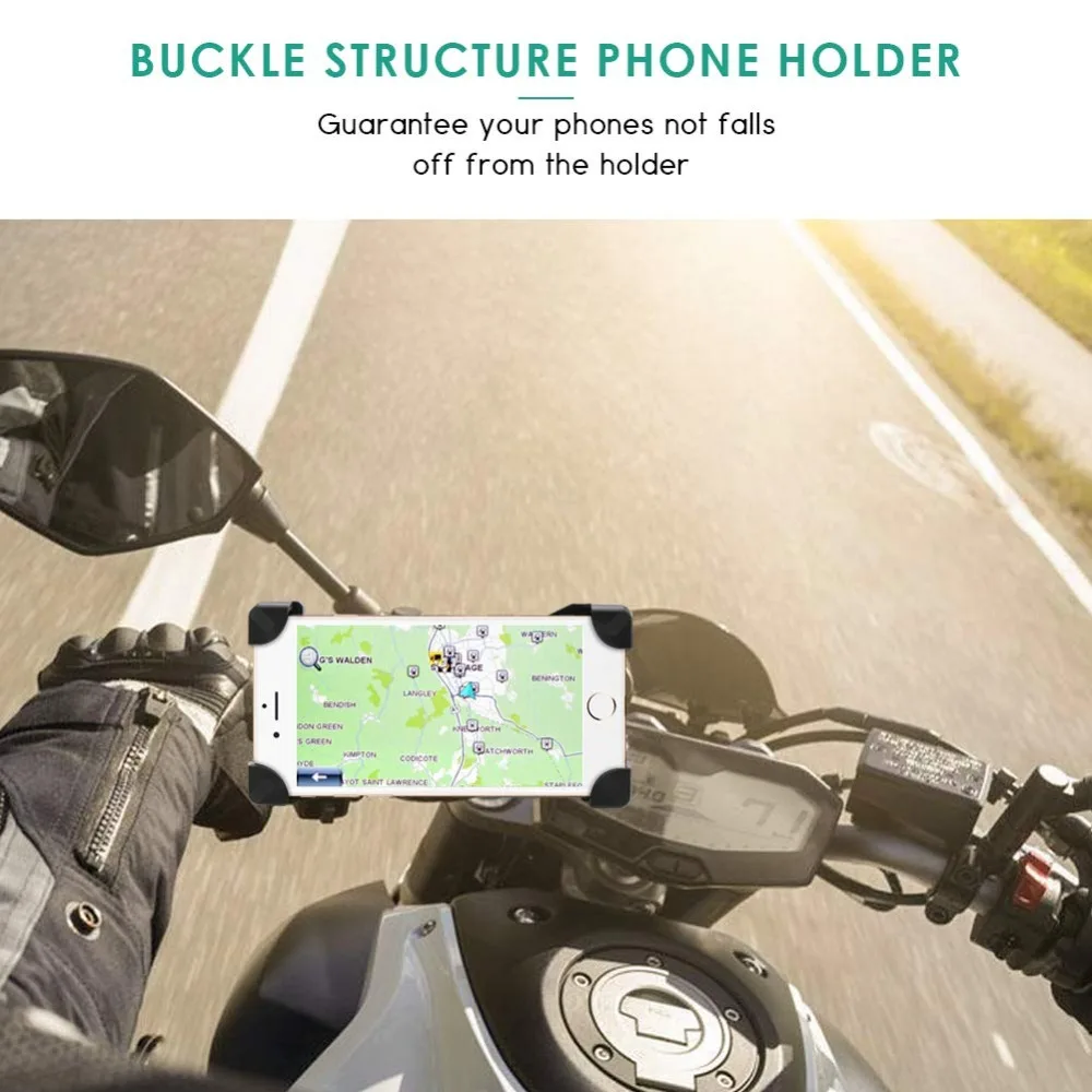 Motorcycle Phone Holder Motorbike Mount Holder Handlebar for iPhone XS MAX XR 8 7 6 6s Plus For Samsung Galaxy S10 S9 S8 Plus  (3)
