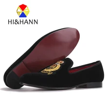 2017 neue männer samt schuhe mit Handgemachte Indische seide stickerei design Britischen stil smorking hausschuhe Hochzeit männlichen faulenzer