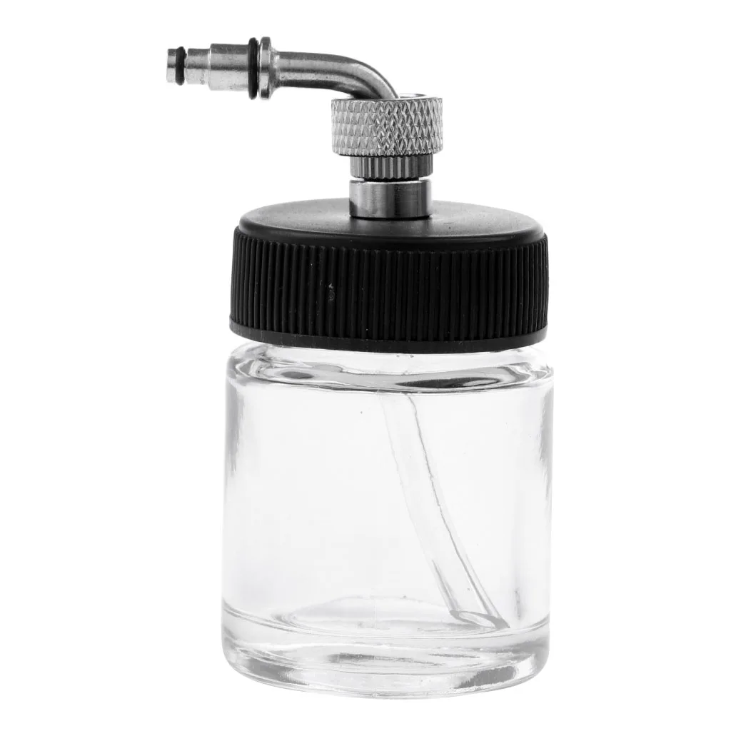 

22CC Side-Pot Airbrush Glass Bottle Feed Professional Airbrushing Paint Cup Jar