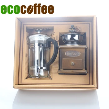 

Ecocoffe Barista Coffee Maker Set One Coffee Grinder One French Press350ML Gifts for Coffee Lovers Family