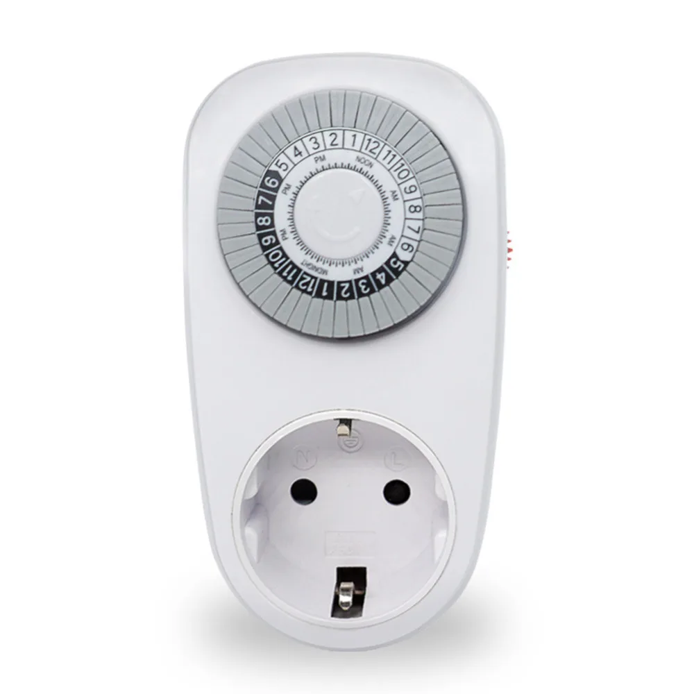 

EU/US/UK Plug 24 Hours Programmable Mechanical Mini Timer Switch 230V Energy Saver