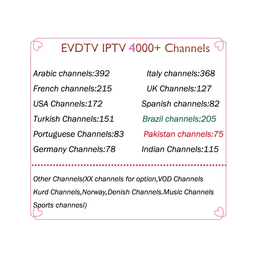 EVD tv IP tv 4000+ каналы Smart tv Mag tv Box Европа IP tv French Spain Германия Великобритания Саудовская Аравия США ip tv Subcription для взрослых M3u